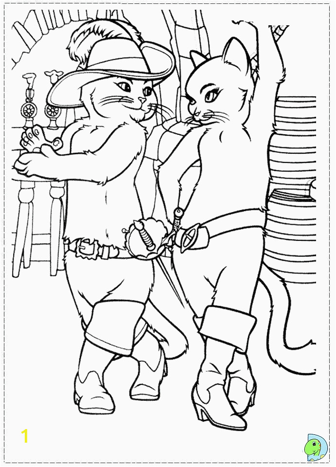 puss in boots coloring page