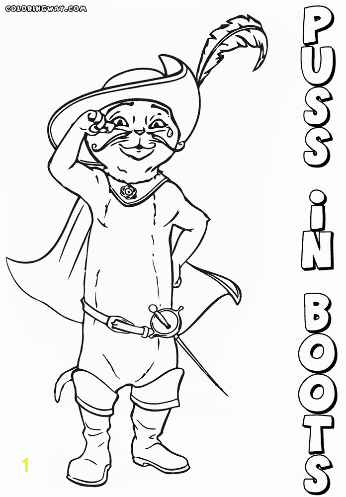 puss in boots coloring pages
