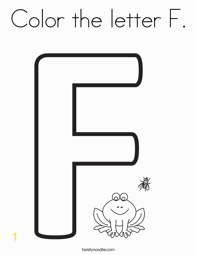 color the letter f 2 coloring page