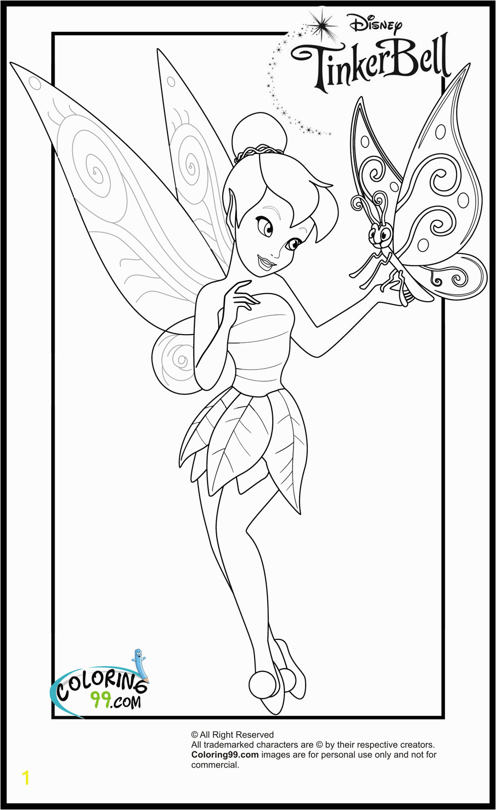 tinkerbell coloring pages