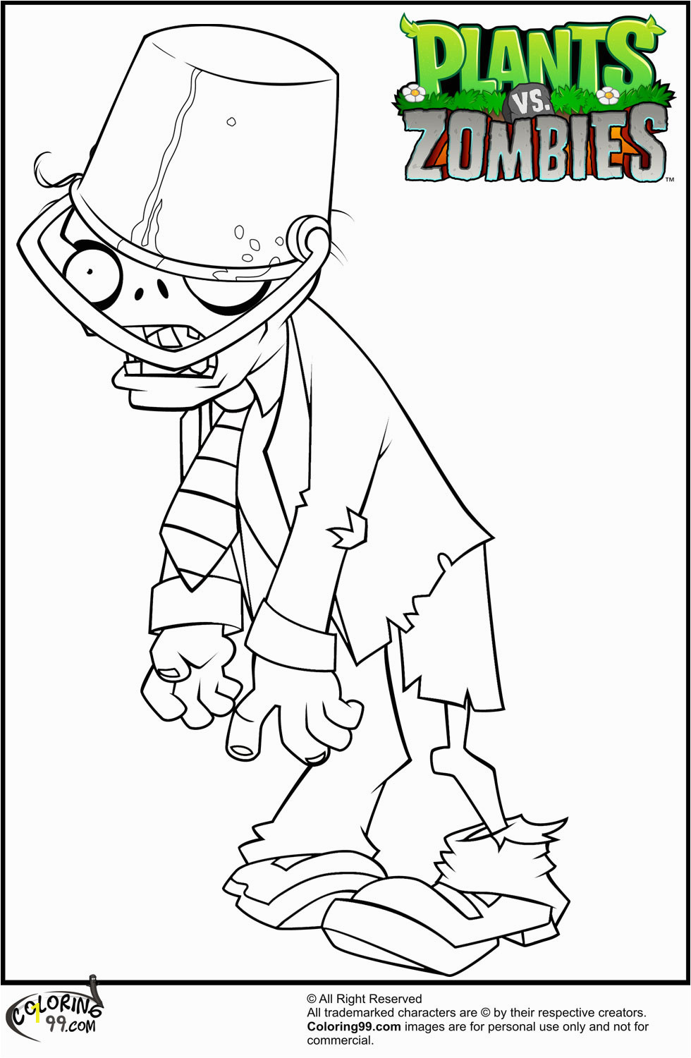 plants vs zombies coloring pages