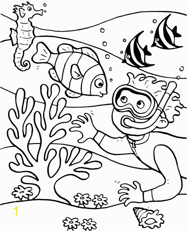 coral reef coloring page