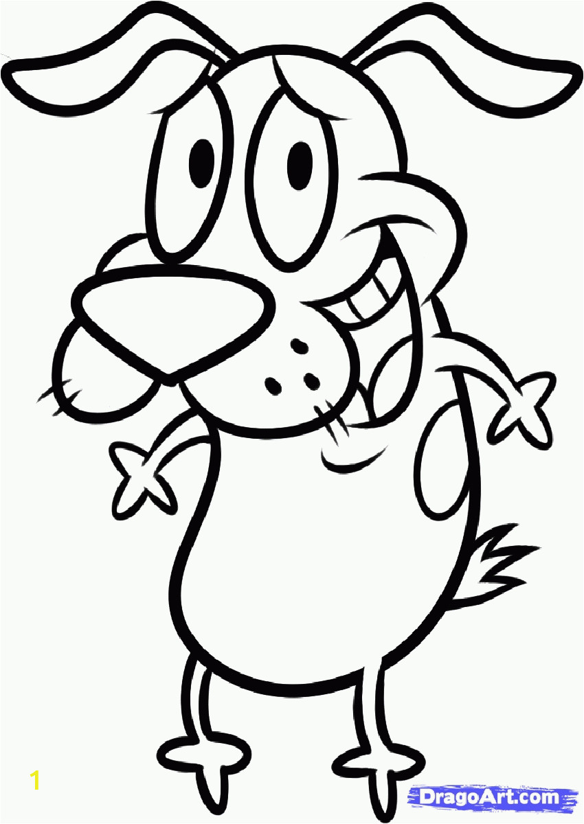 courage the cowardly dog coloring page