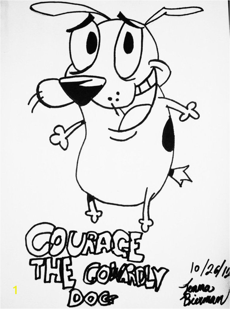 courage the cowardly dog coloring page