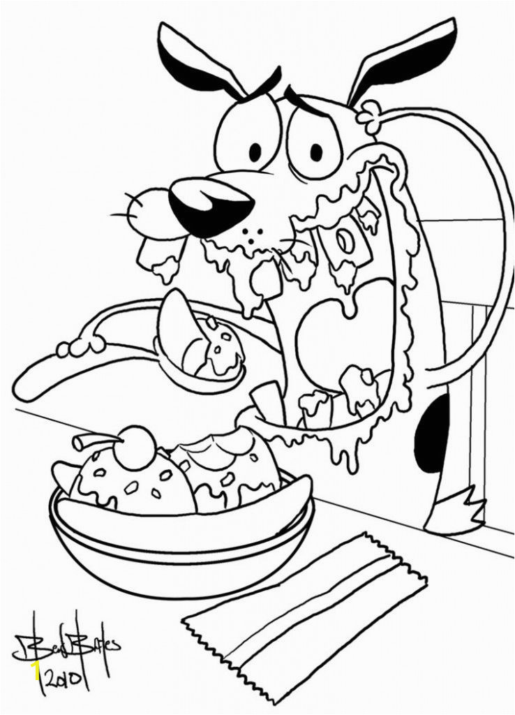 courage the cowardly dog coloring pages