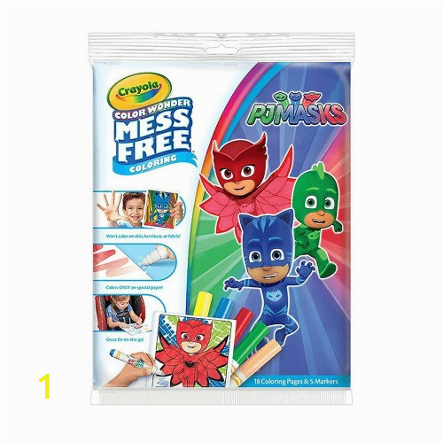 pj masks mess free color wonder colouring pad and markers set