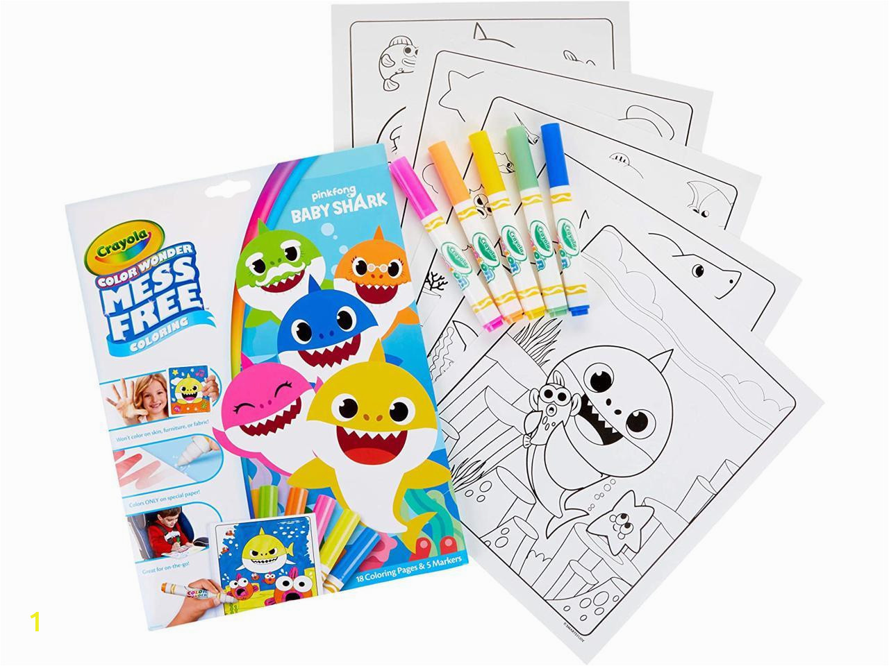 Crayola Color Wonder Baby Shark Mess Free Coloring Pages Crayola Color Wonder Baby Shark Coloring Pages Mess Free
