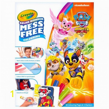 crayola color wonder mess free paw patrol coloring pages markers