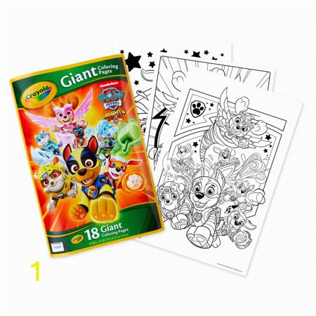 crayola giant coloring pages nickelodeon paw patrol mighty pups