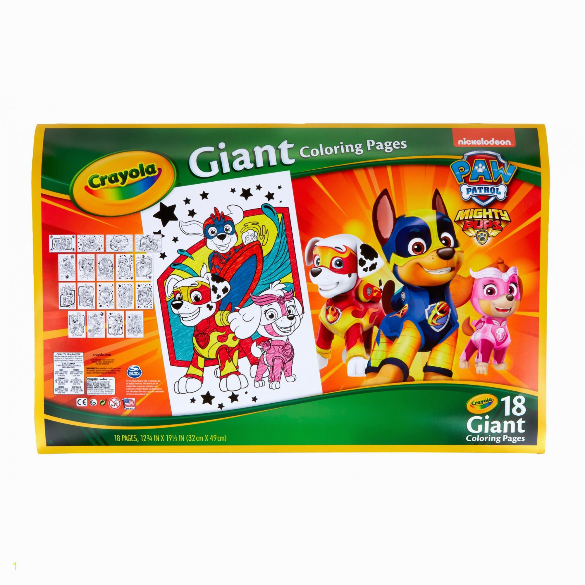 crayola giant coloring pages paw patrol