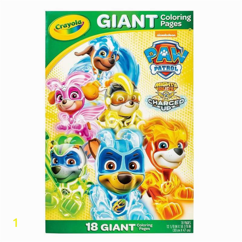 Crayola Giant Coloring Pages Nickelodeon Paw Patrol Mighty Pups Crayola Giant Colouring Pages Paw Patrol