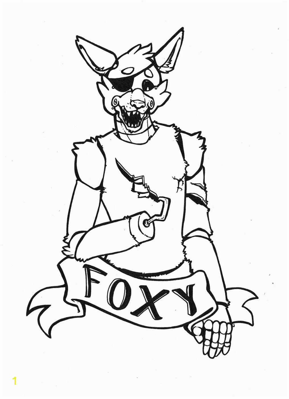 fnaf coloring pages foxy