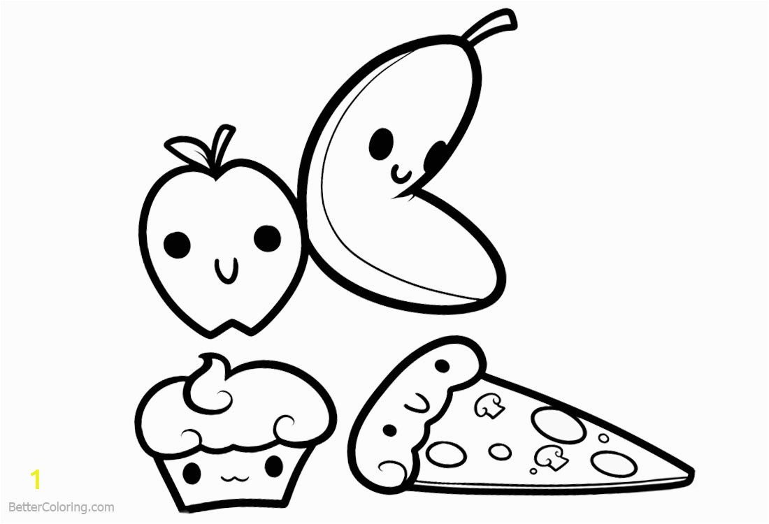 cute food coloring pages