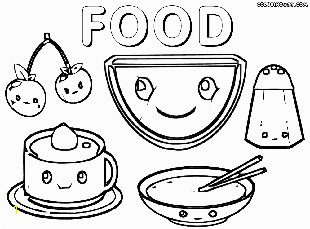 Cute Food Coloring Pages to Print Cute Food Coloring Pages