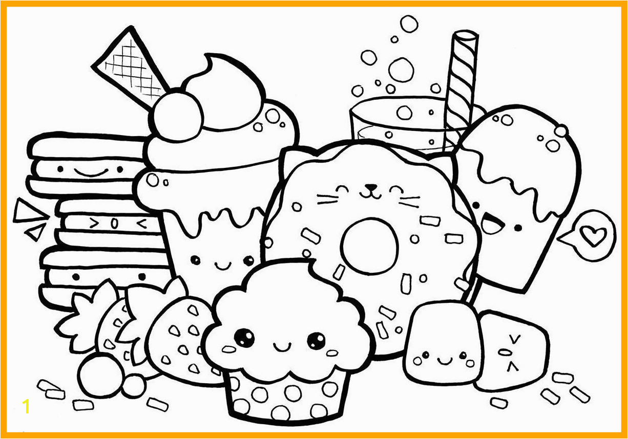 cute kawaii food coloring pages