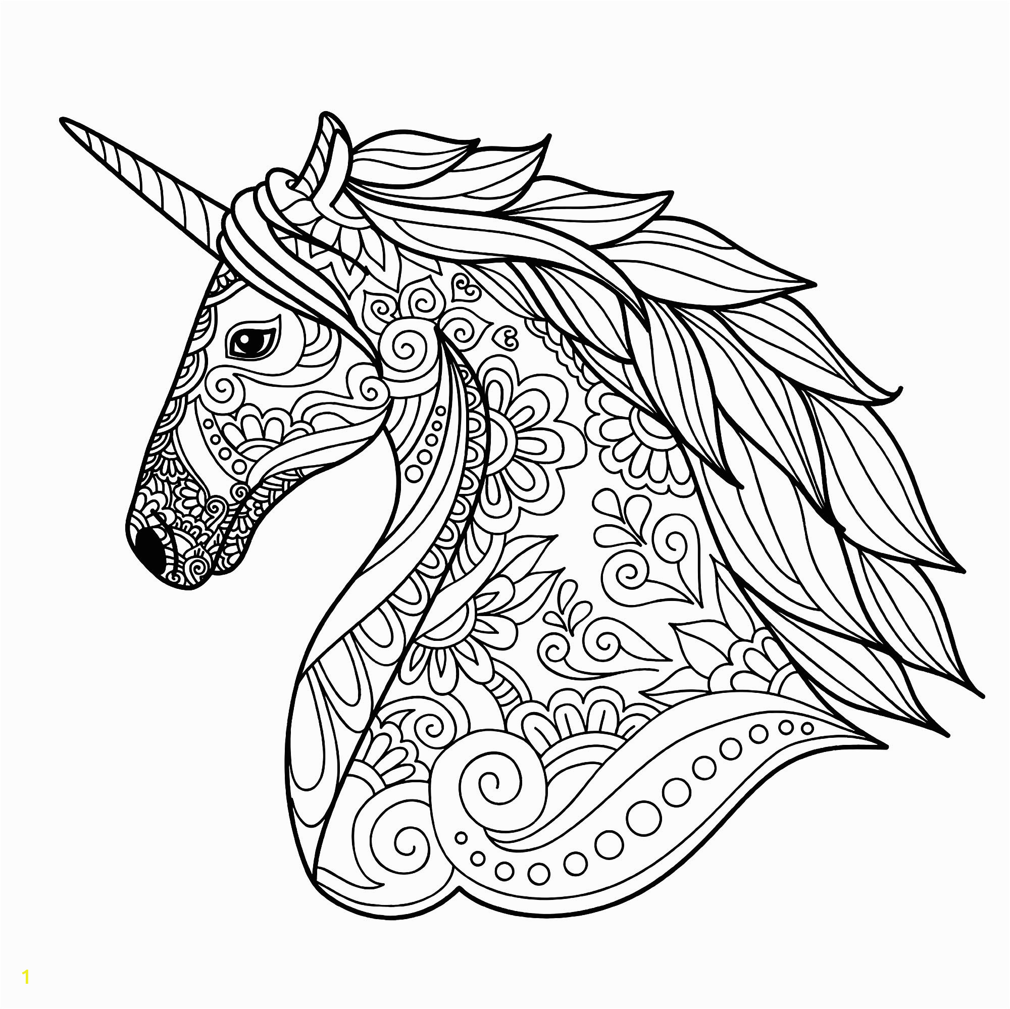 image=unicorns coloring unicorn head simple 1