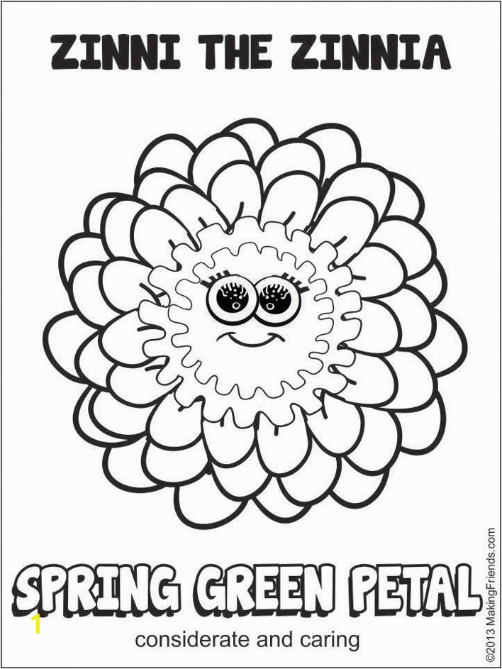 girl scout flower friends coloring pages