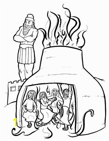 Fiery furnace bible story coloring pages