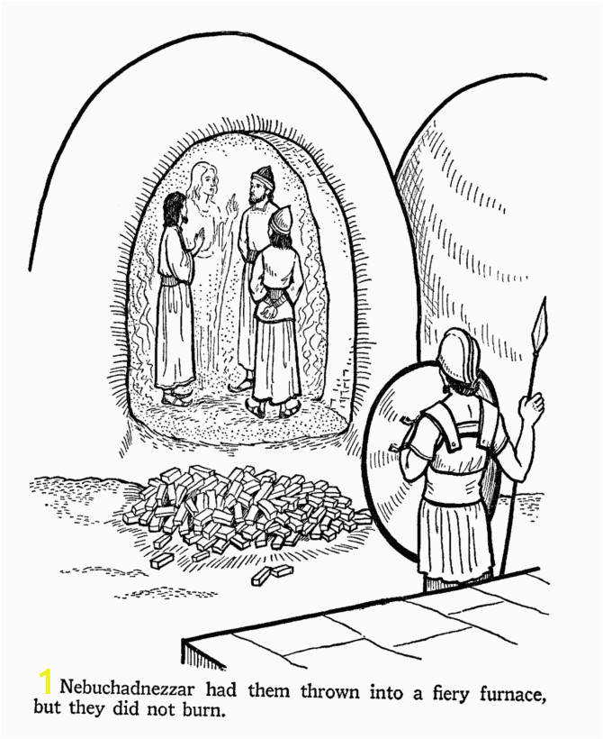 the fiery furnace coloring page