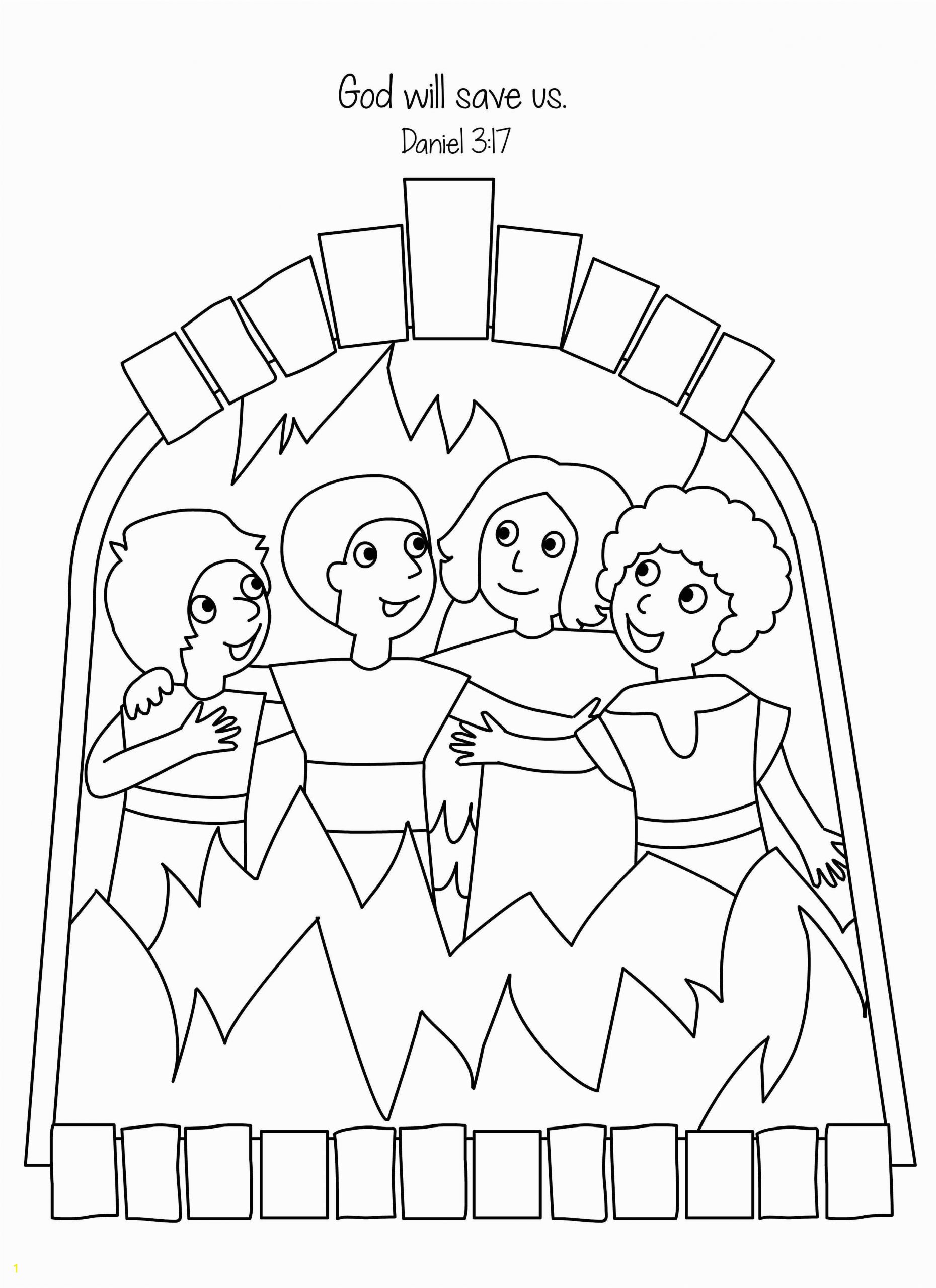 the fiery furnace coloring page