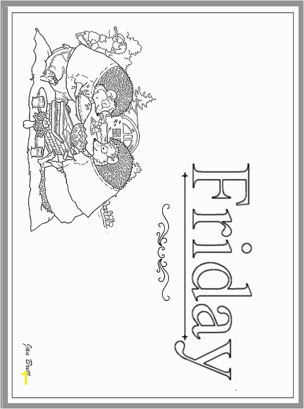 days of the week printable coloring pages