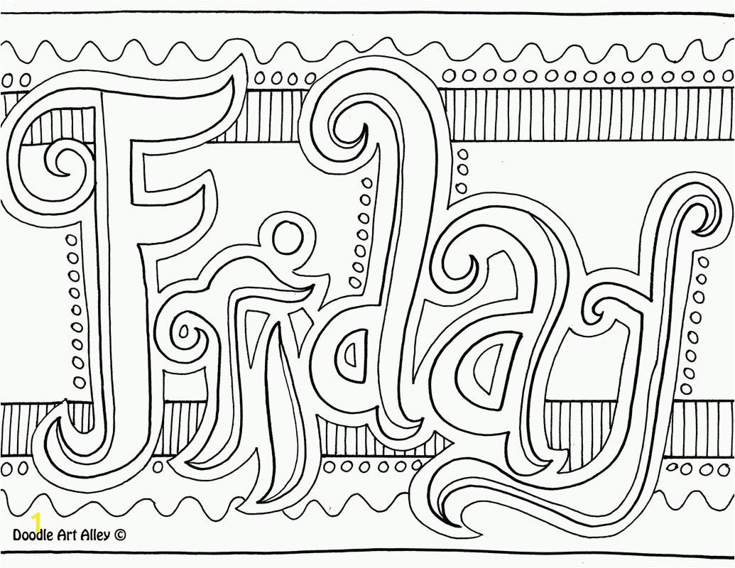 days of the week printable coloring pages