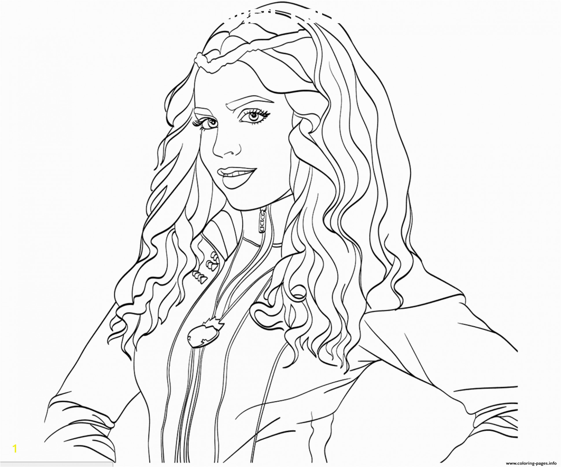 Descendants 3 Coloring Pages Audrey Evil | divyajanan