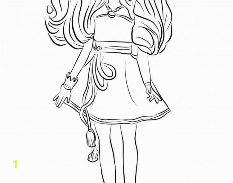 descendants coloring pages audrey evil