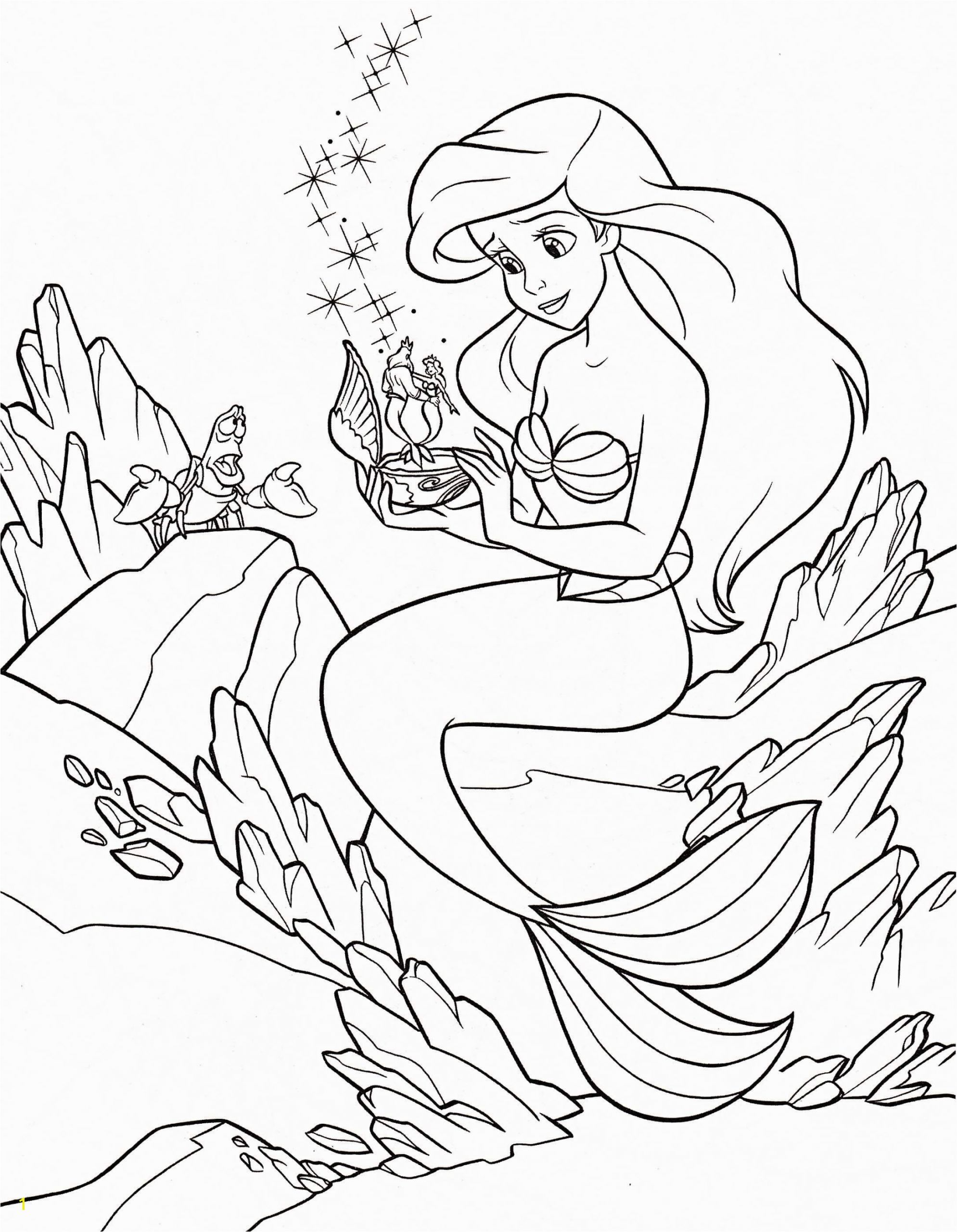 Disney Coloring Pages for Adults Pdf Princess Ariel Coloring Page Pdf