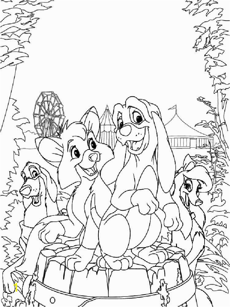 fox and the hound coloring pages