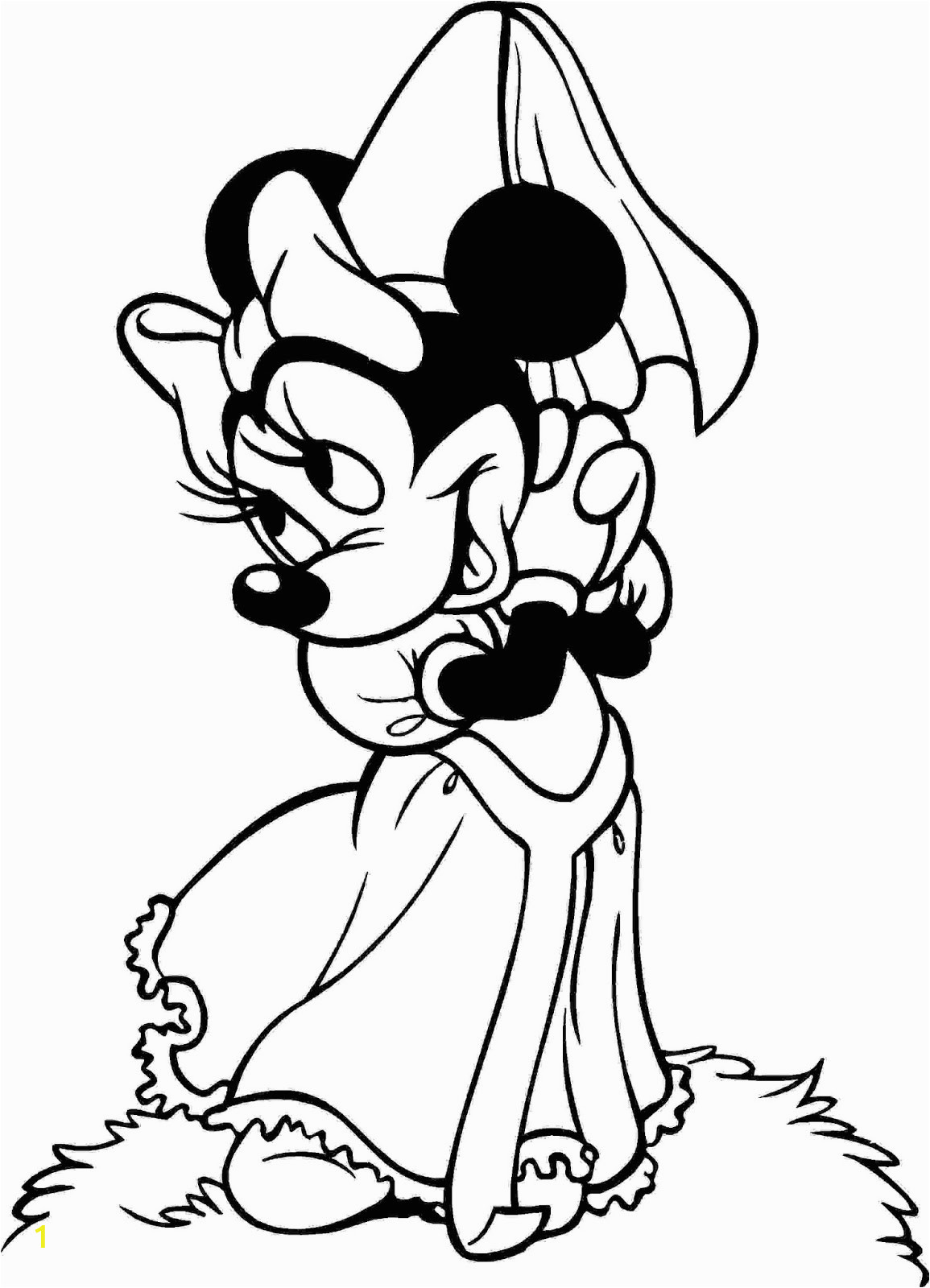 free disney minnie mouse coloring pages