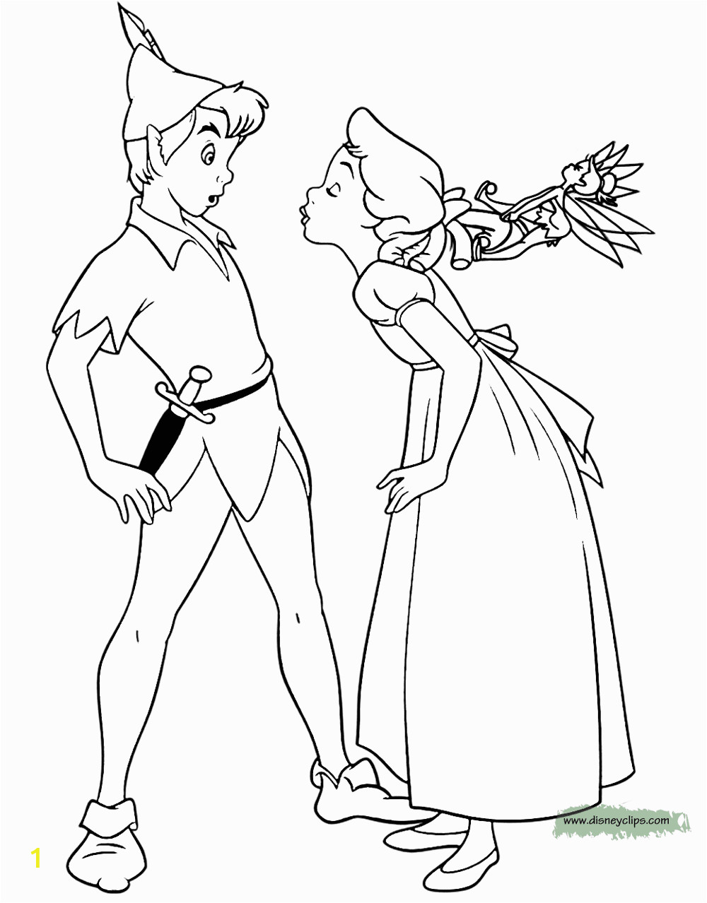 Disney Peter Pan Coloring Pages Free Peter Pan Coloring Pages