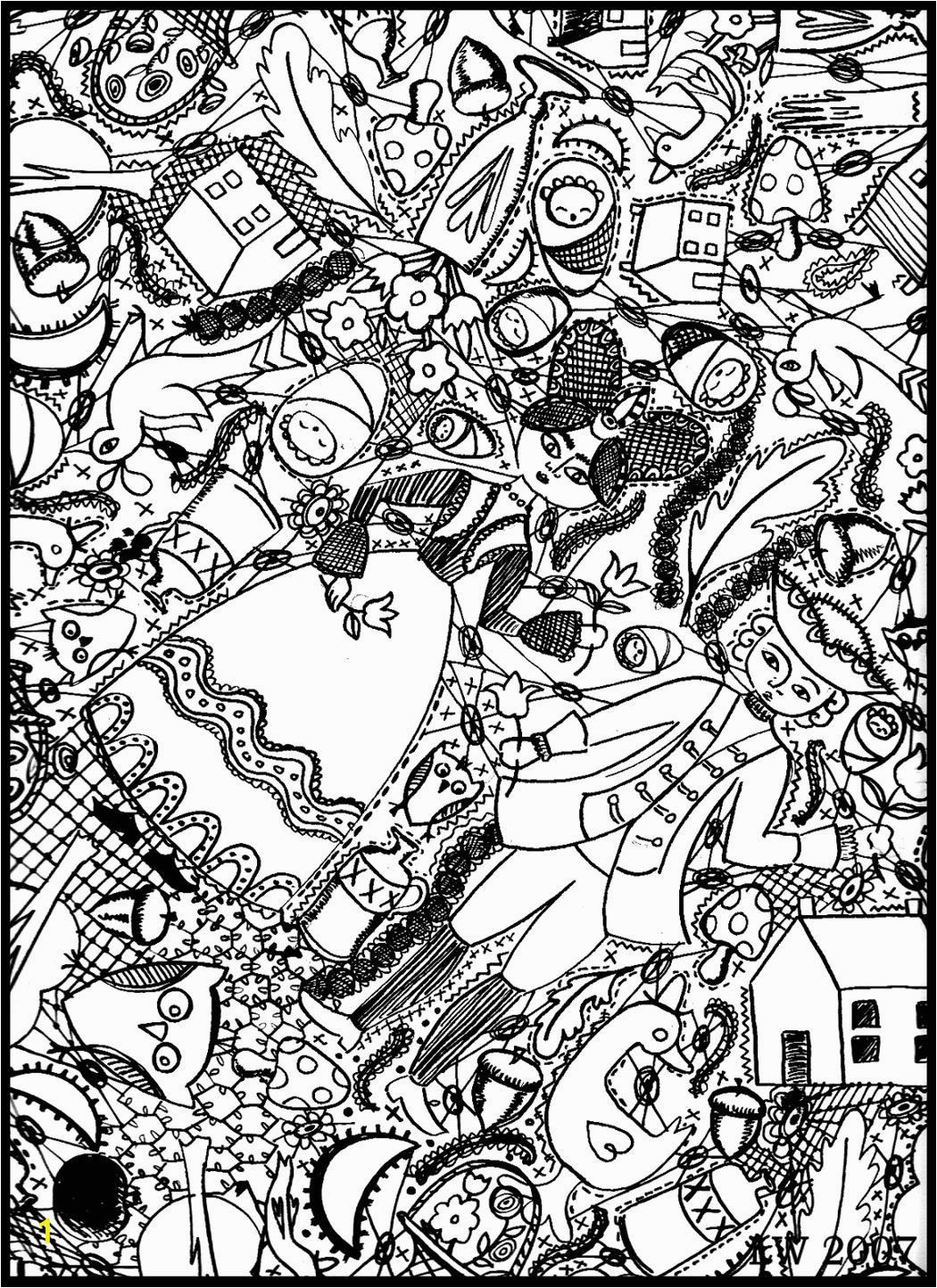 free doodle art coloring pages