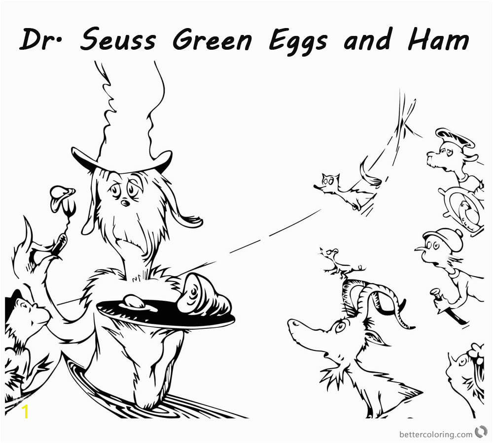 dr seuss green eggs and ham coloring pages watching the food