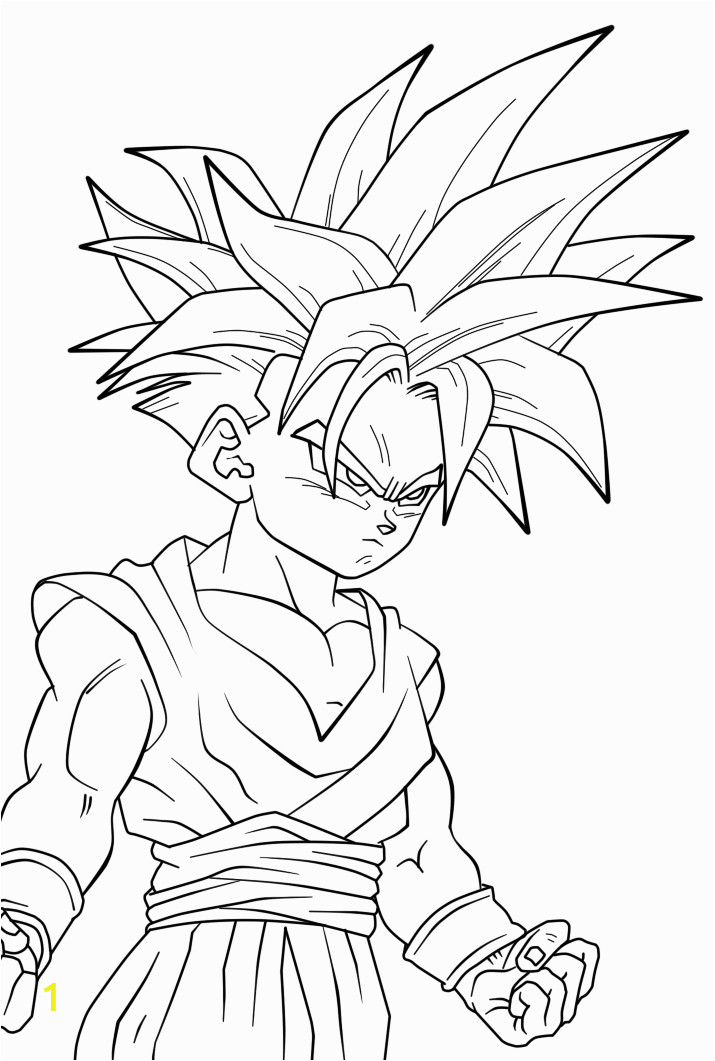 Dragon Ball Super Printable Coloring Pages son Gohan Super Saiyajin Dragon Ball Z Kids Coloring Pages