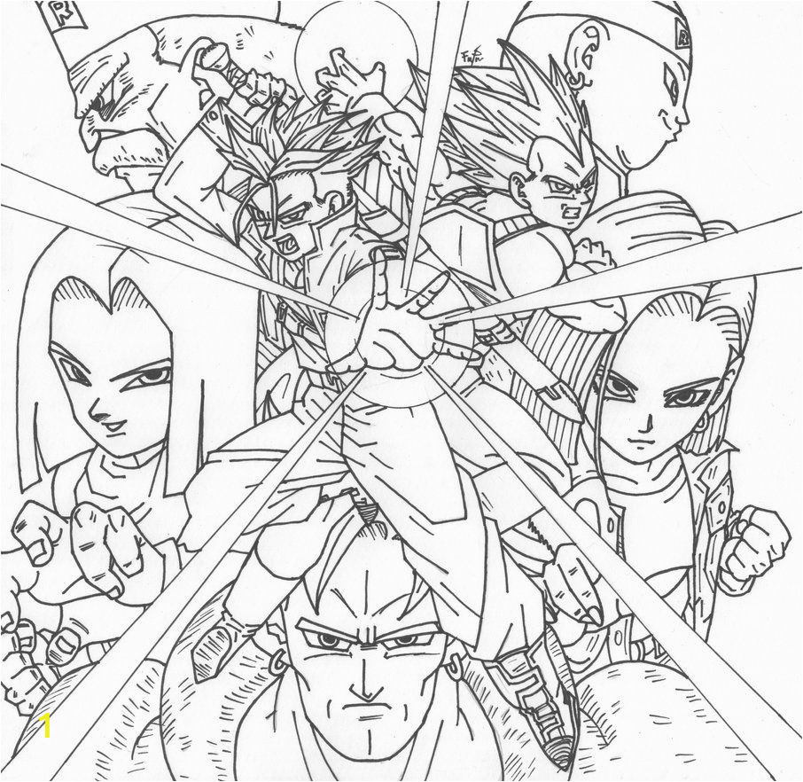 Dragon Ball Z Coloring Pages Pdf Dragon Ball Super Coloring Pages Printables
