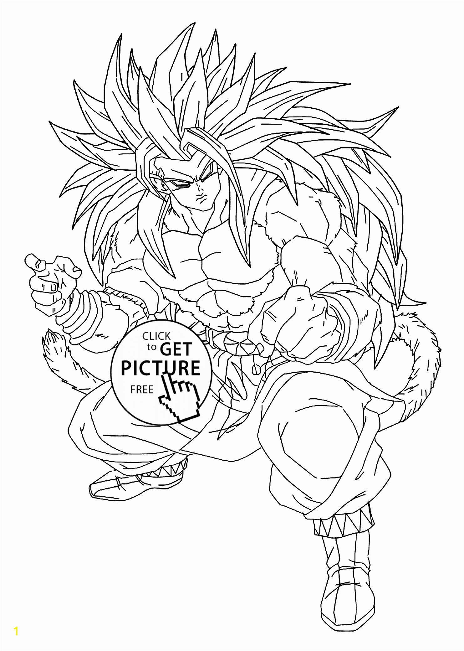 goku dragon ball z anime coloring pages for kids printable free