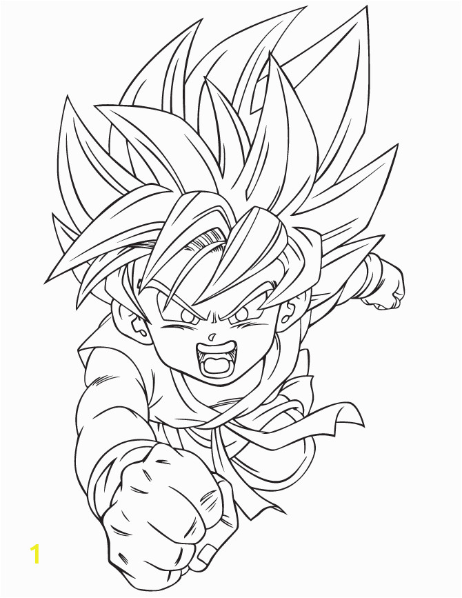 dragon ball z goku super saiyan 2 coloring pages