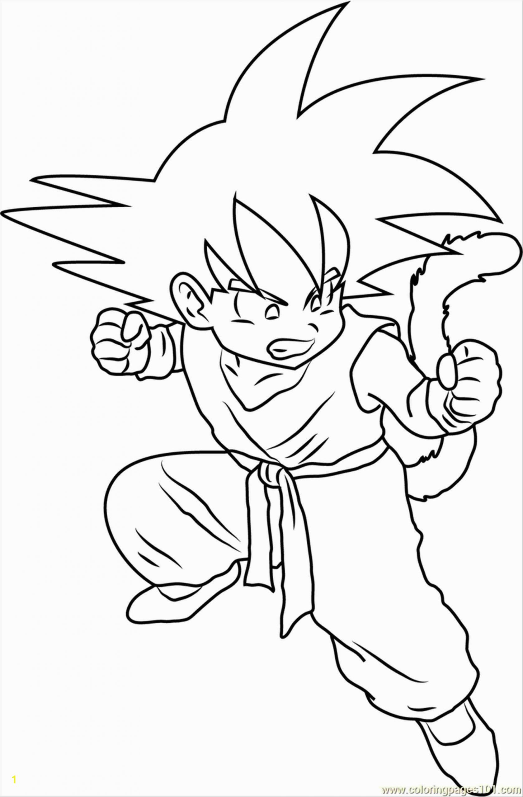 kid goku coloring pages