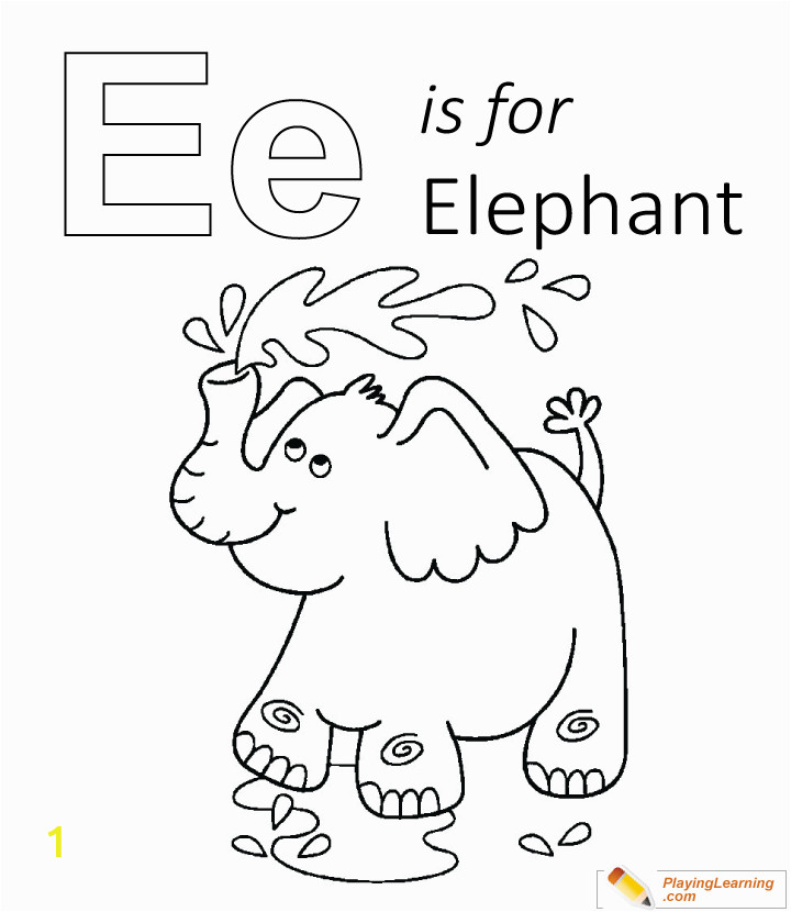 coloring sheet i=e is for elephant coloring page