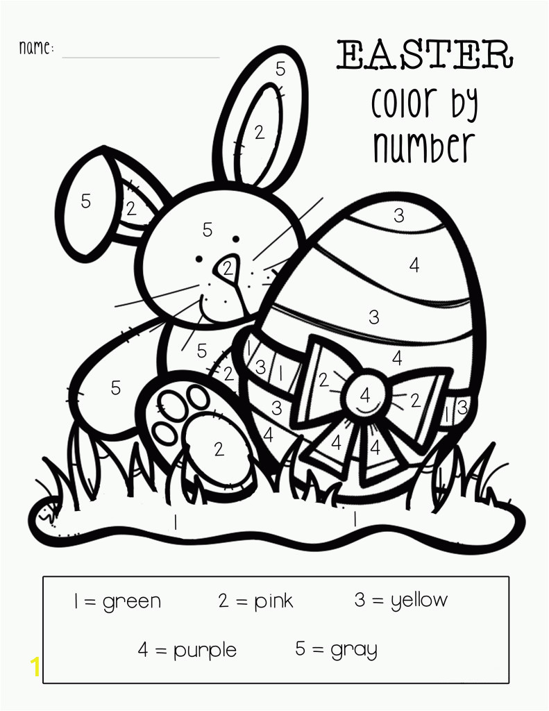 Easy Color by Number Coloring Pages Easter Color by Numbers Best Coloring Pages for Kids