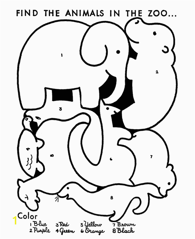 Easy Color by Number Coloring Pages Easy Color by Number Coloring Home