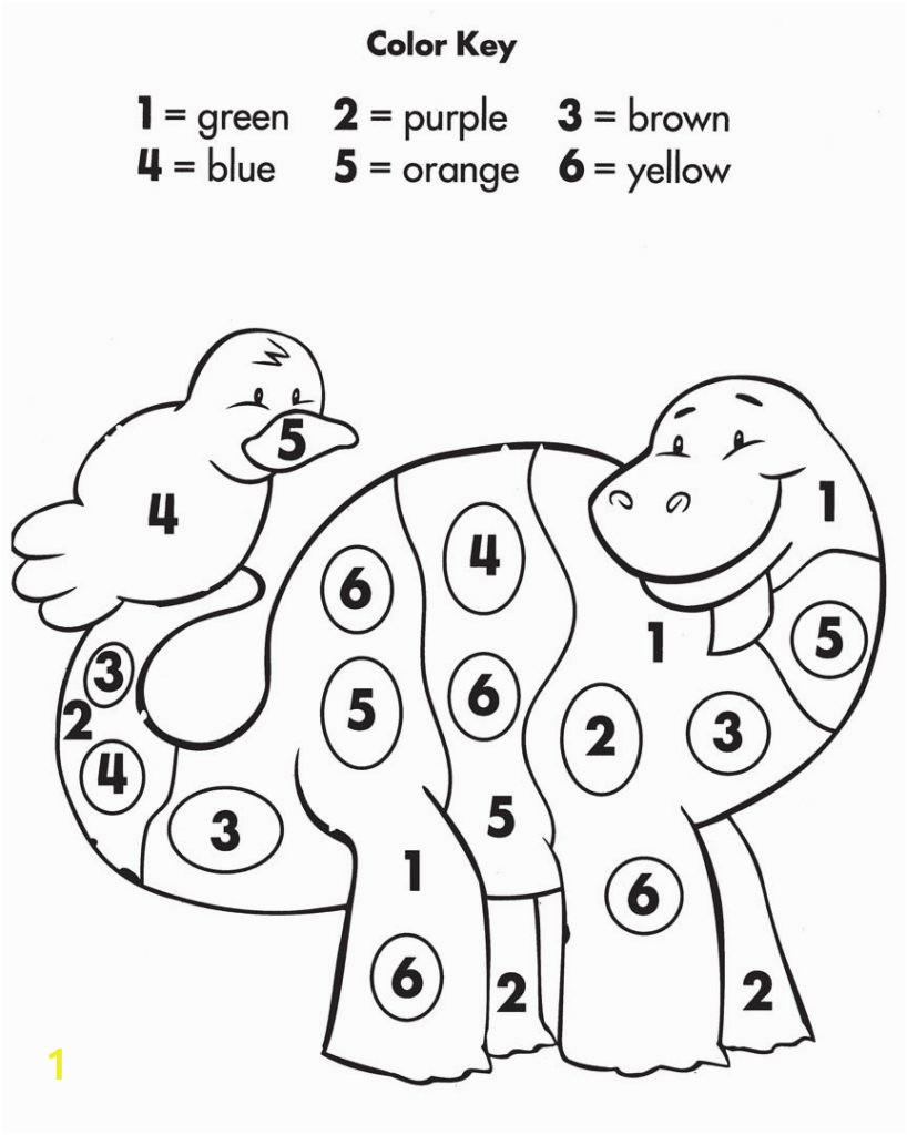 Easy Color by Number Coloring Pages Easy Color by Number for Preschool and Kindergarten