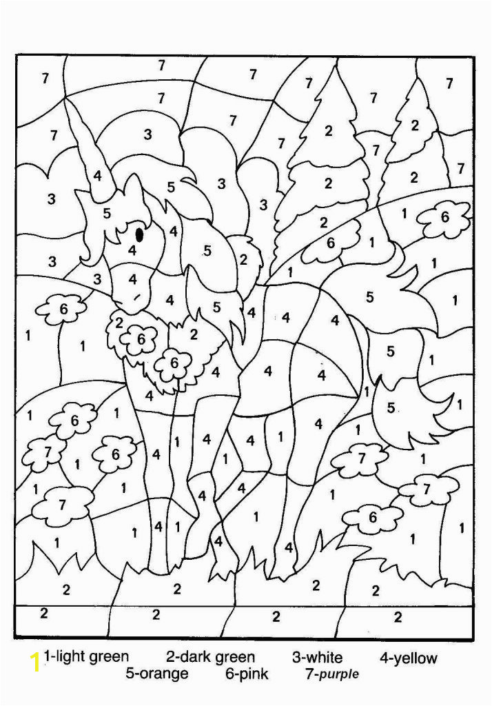 Easy Color by Number Coloring Pages Easy Color by Number for Preschool and Kindergarten