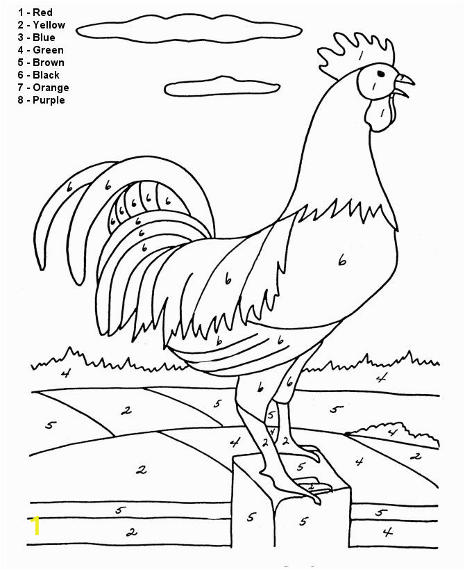Easy Color by Number Coloring Pages Number Coloring Pages Summer Color by Number