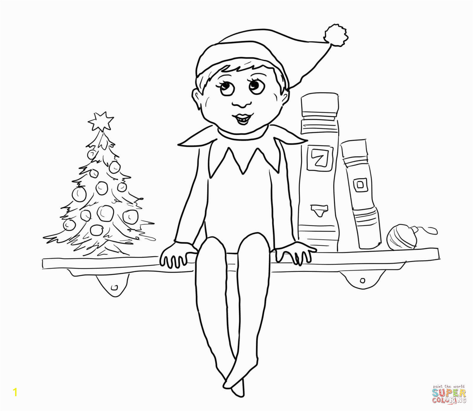 Elf On the Shelf Coloring Pages Christmas Coloring Pages Elf the Shelf and Reindeer