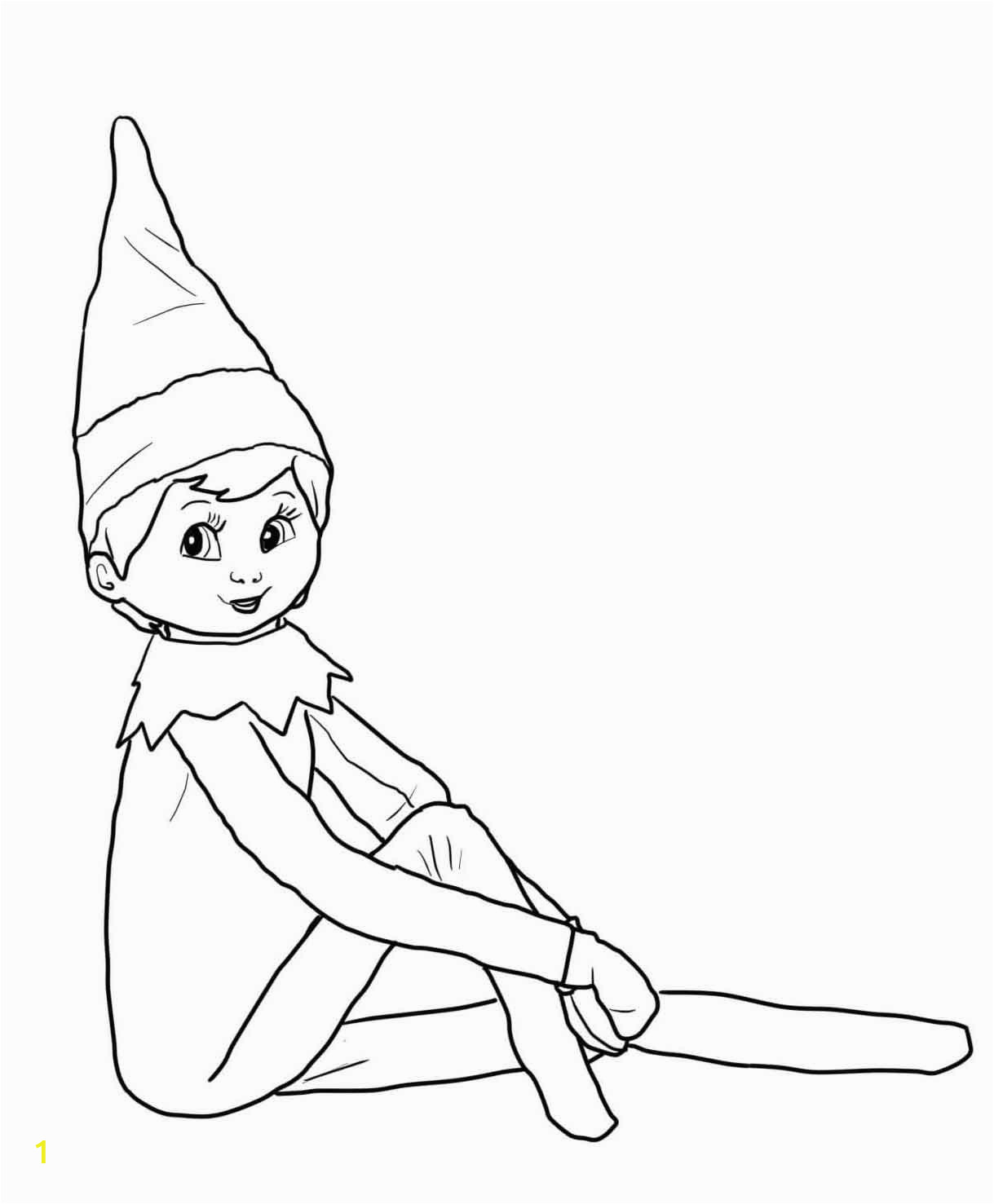 free coloring pages of christmas elf on the shelf coloring page