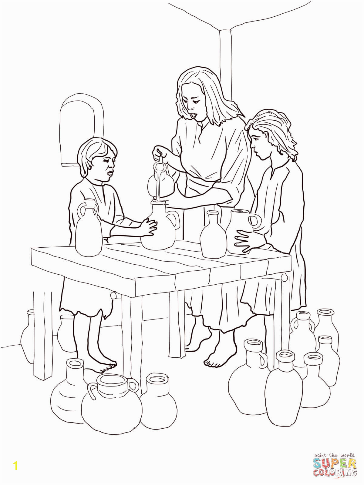 elijah and widow coloring sheet sketch templates