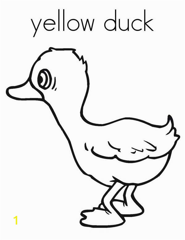 yellow duck coloring page
