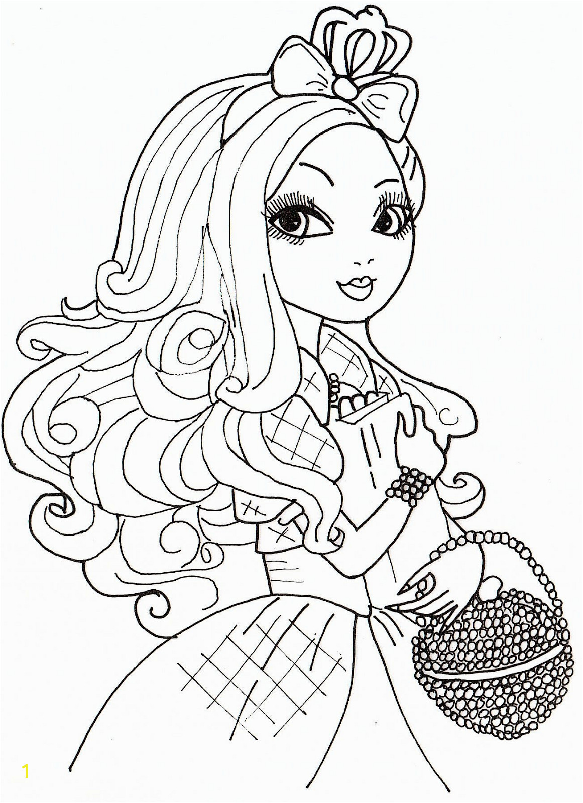 apple white coloring sheet